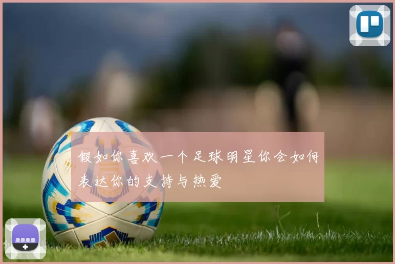 假如你喜欢一个足球明星你会如何表达你的支持与热爱